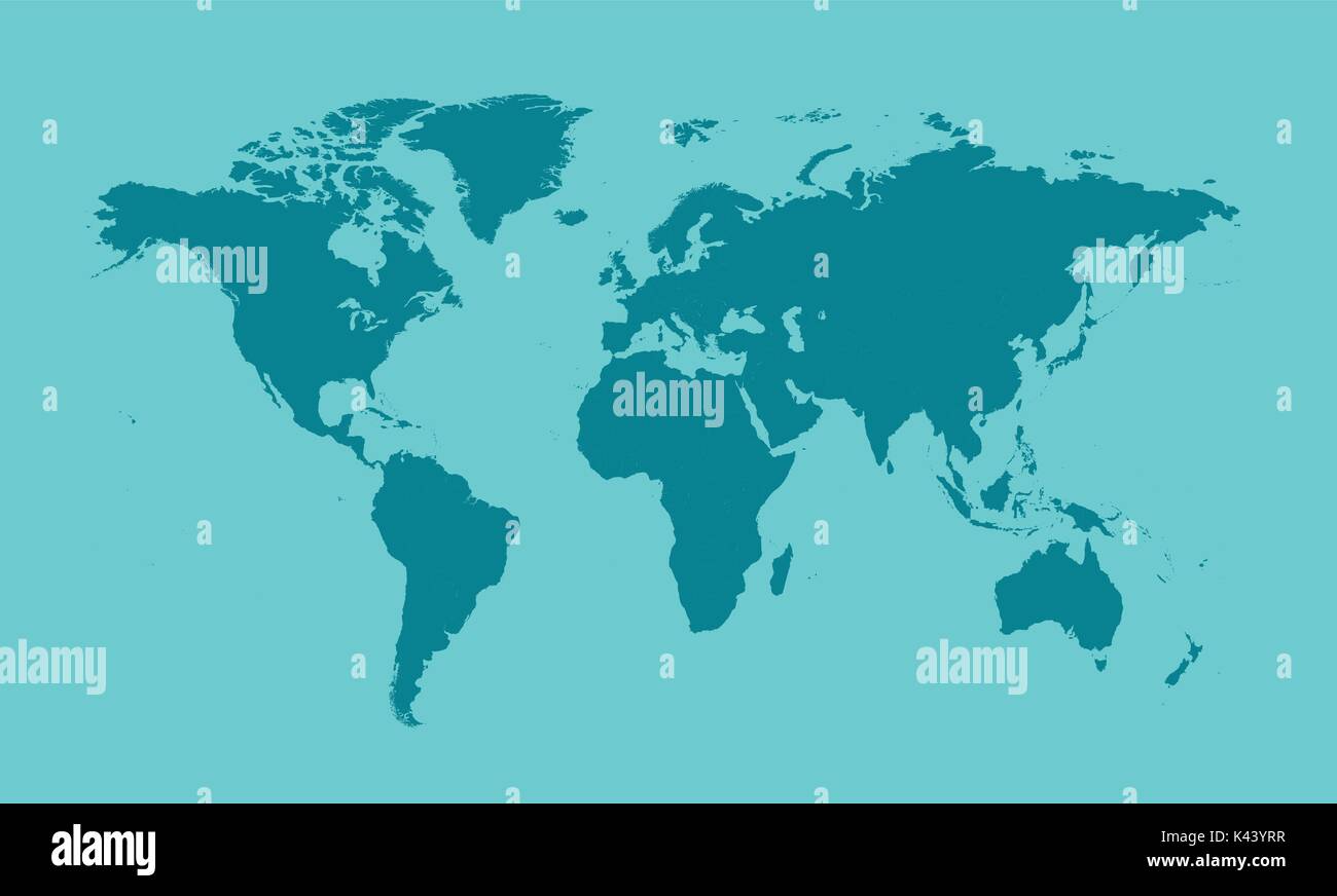 World map blue Stock Vector Image & Art - Alamy