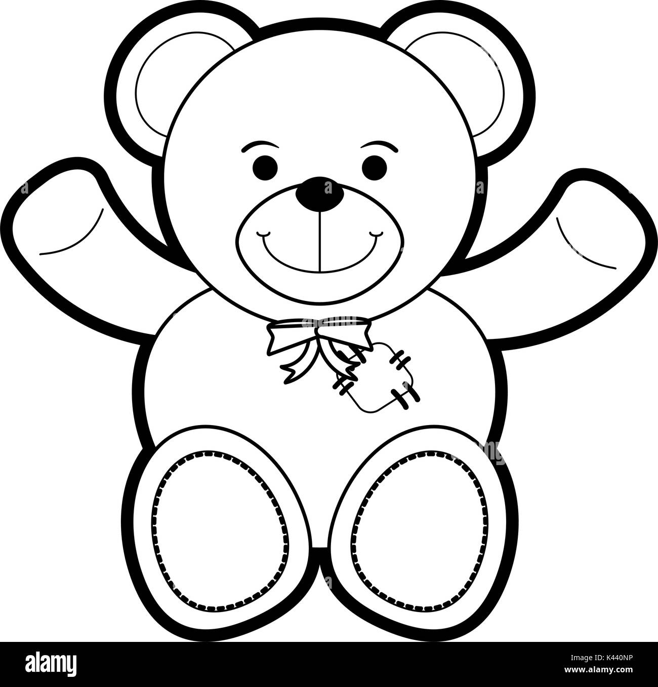 Isolated teddy bear design Stock Vector