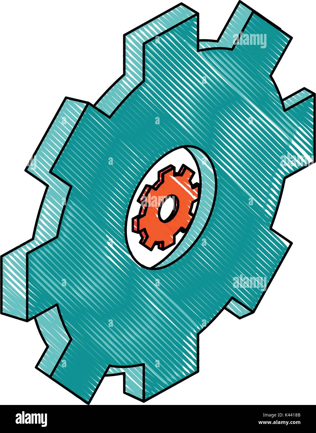 Gear machinery piece Stock Vector Image & Art - Alamy