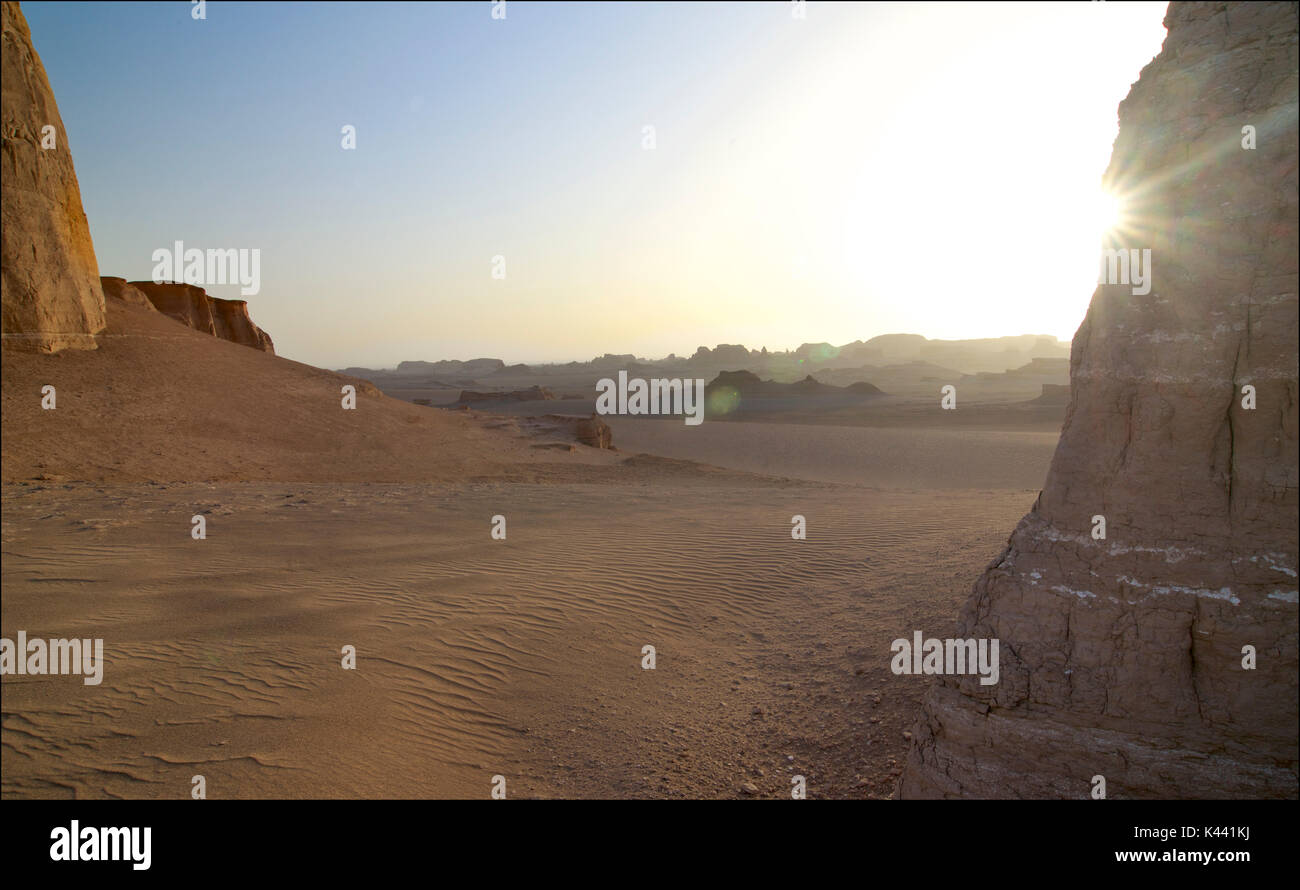 The Kaluts region of the Lut desert. The hottest place on earth. Iran Stock Photo