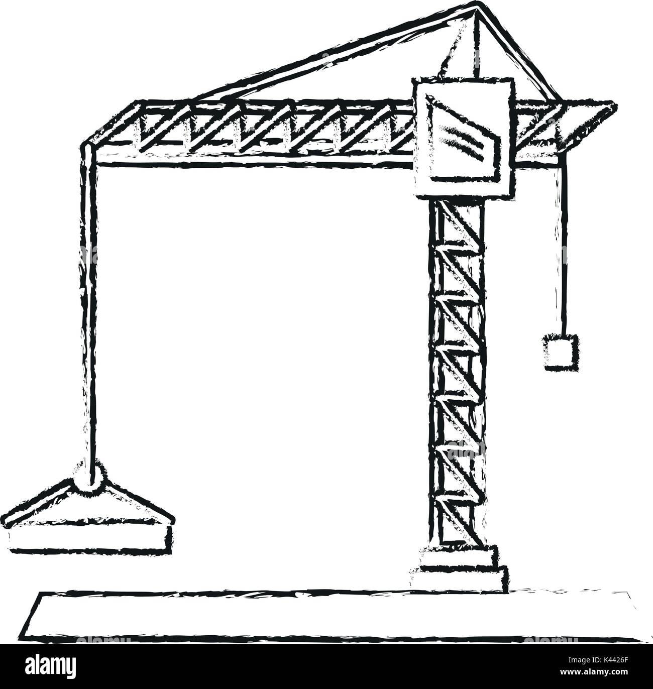 Construction crane tower Stock Vector Image & Art - Alamy
