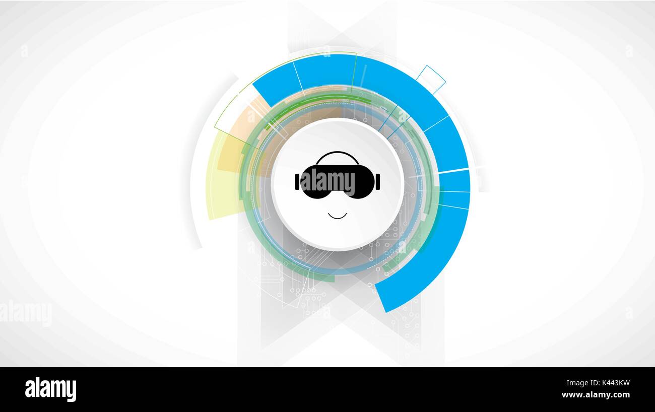 virtual reality in life future technology abstract background Stock ...