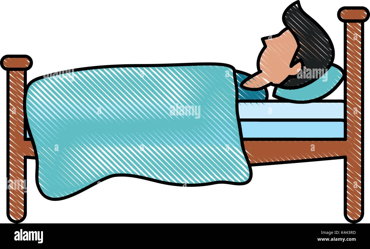 Sleeping in bed Stock Vector Image & Art - Alamy
