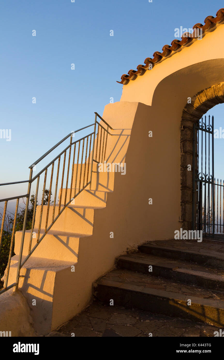 Mediterranean gateway in warm evening sunshine Stock Photo Alamy