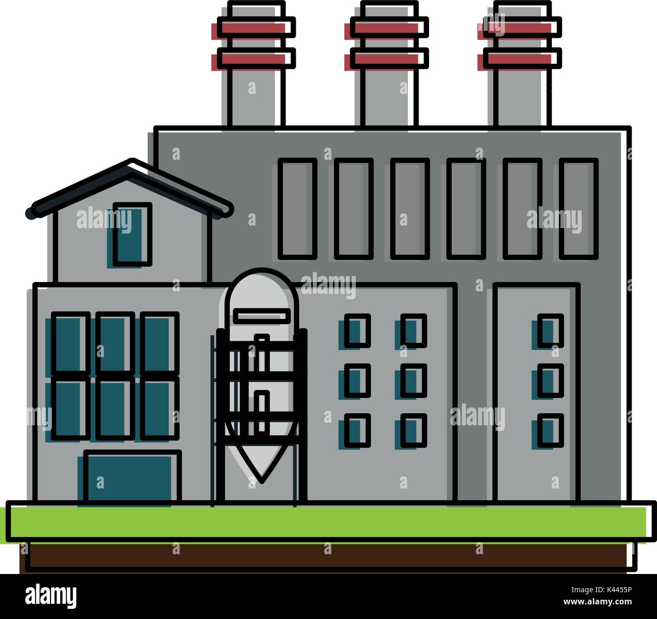 Industrial plant factory Stock Vector Image & Art - Alamy