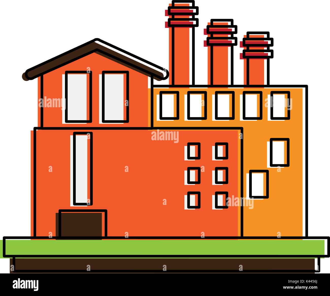 Industrial plant factory Stock Vector Image & Art - Alamy