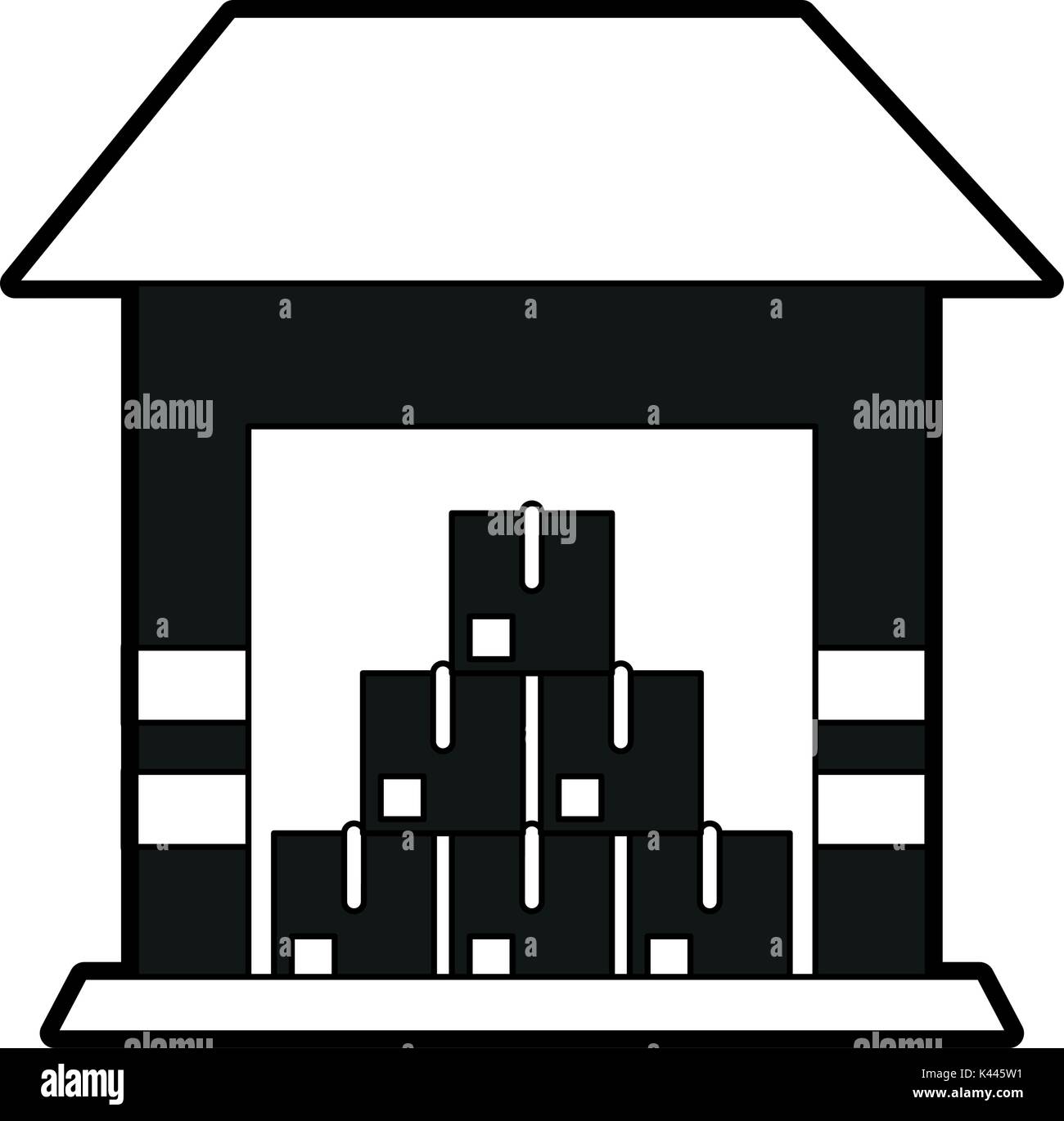 Warehouse Black And White Stock Photos & Warehouse Black And White