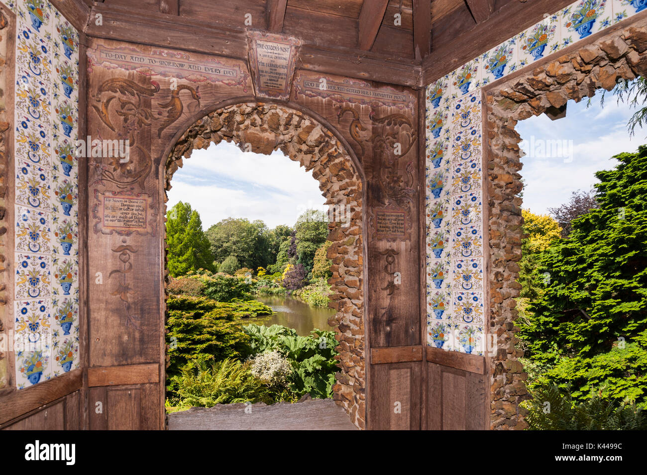 Inside the building beside the lake at Sandringham House at Sandringham Estate in Norfolk , England , Britain , Uk Stock Photo