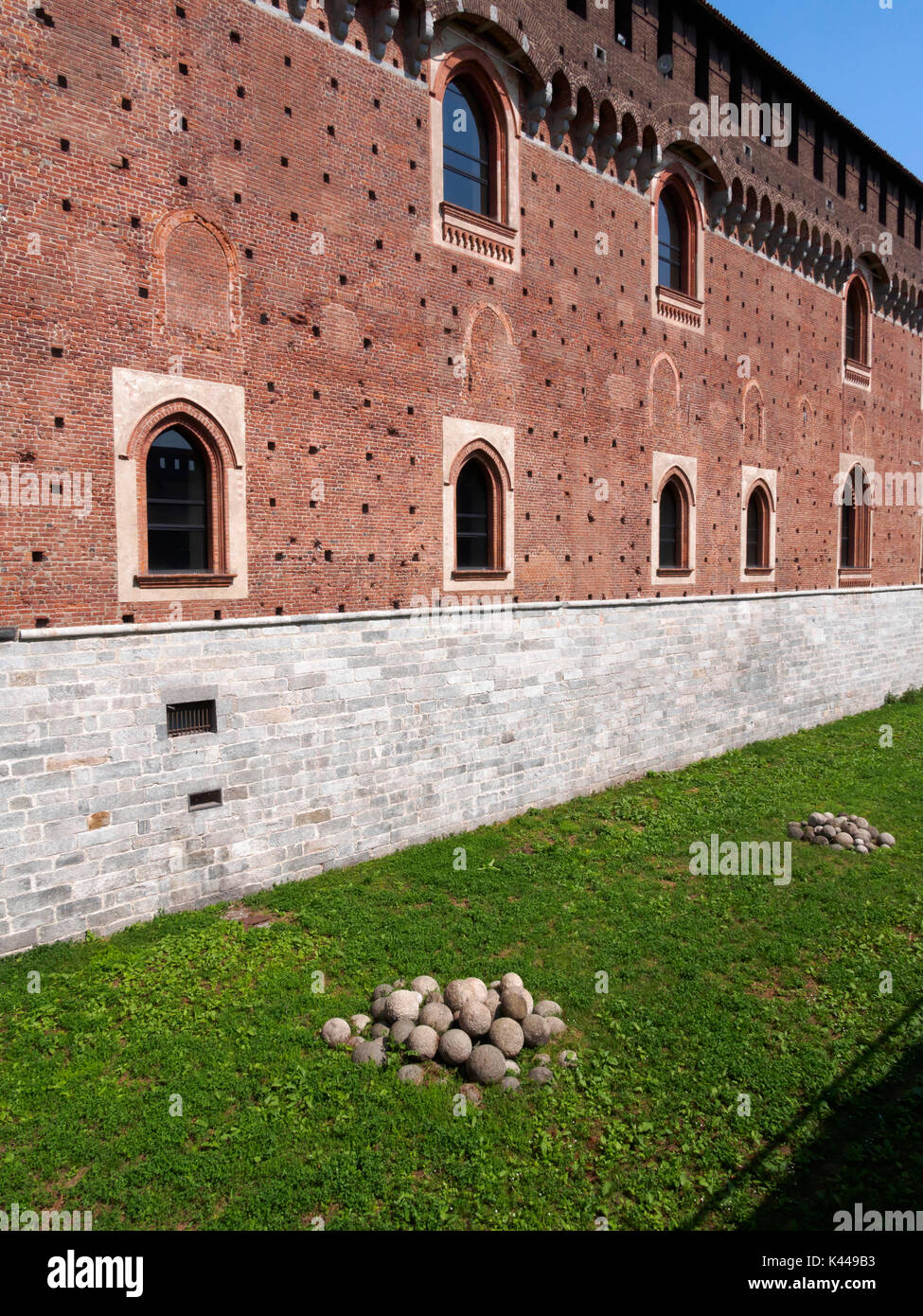 Sforza Castle wall, Milan, Italy Stock Photo - Alamy