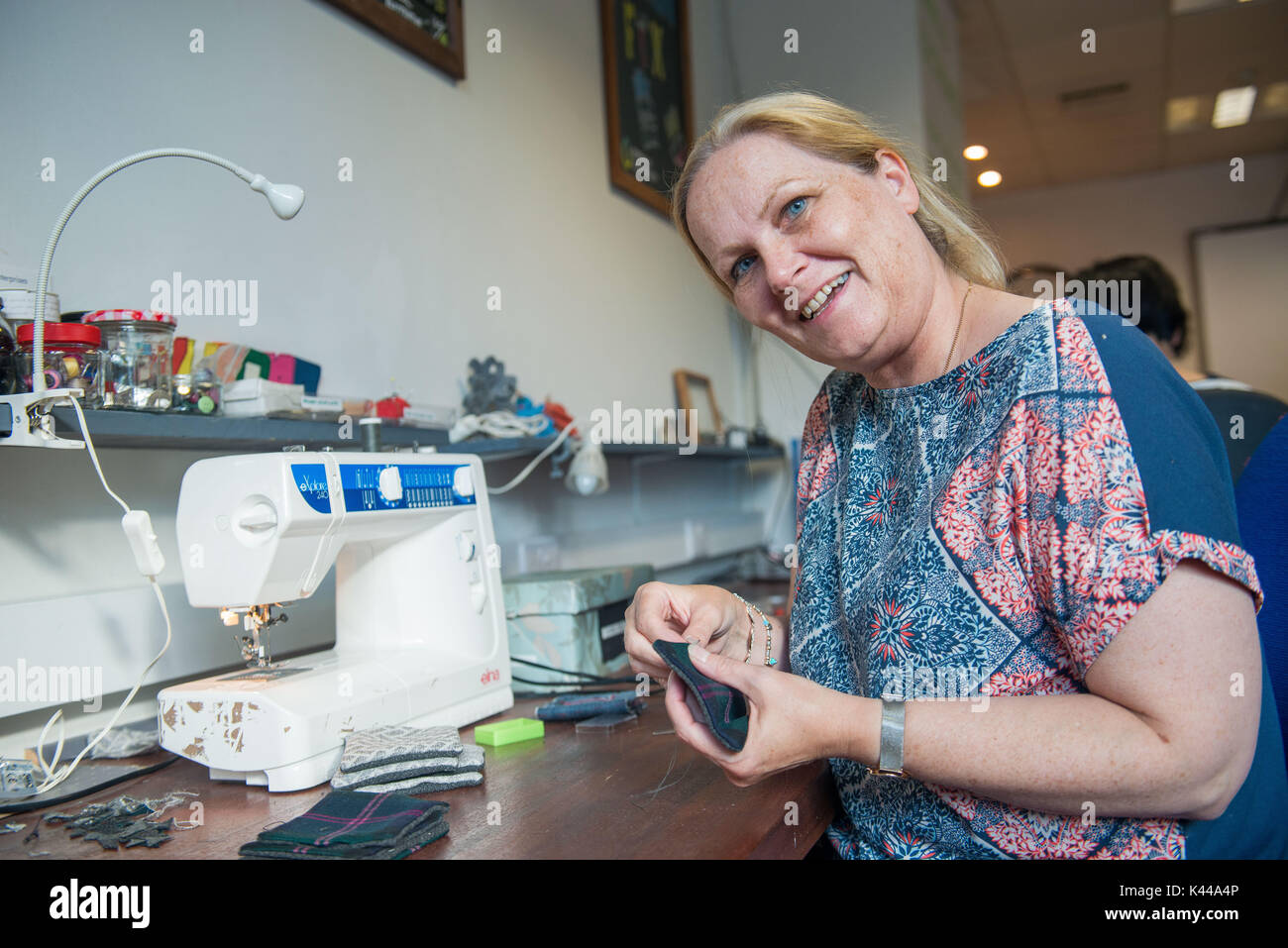 Picture Edinburgh remakery Leith Walk, Sewing Tutor Gillian Drummond