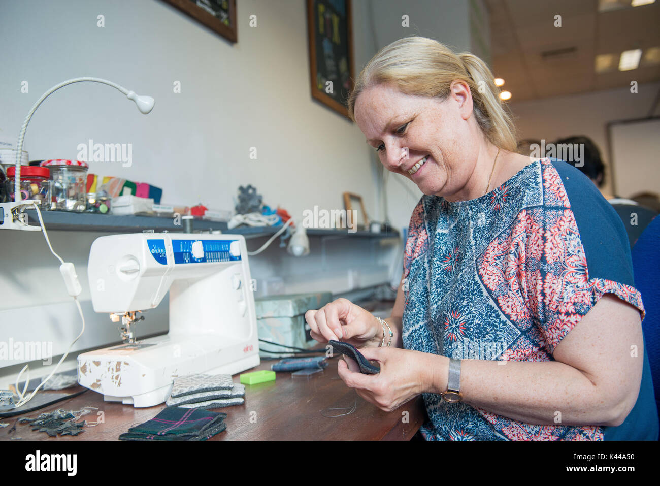 Picture Edinburgh remakery Leith Walk, Sewing Tutor Gillian Drummond