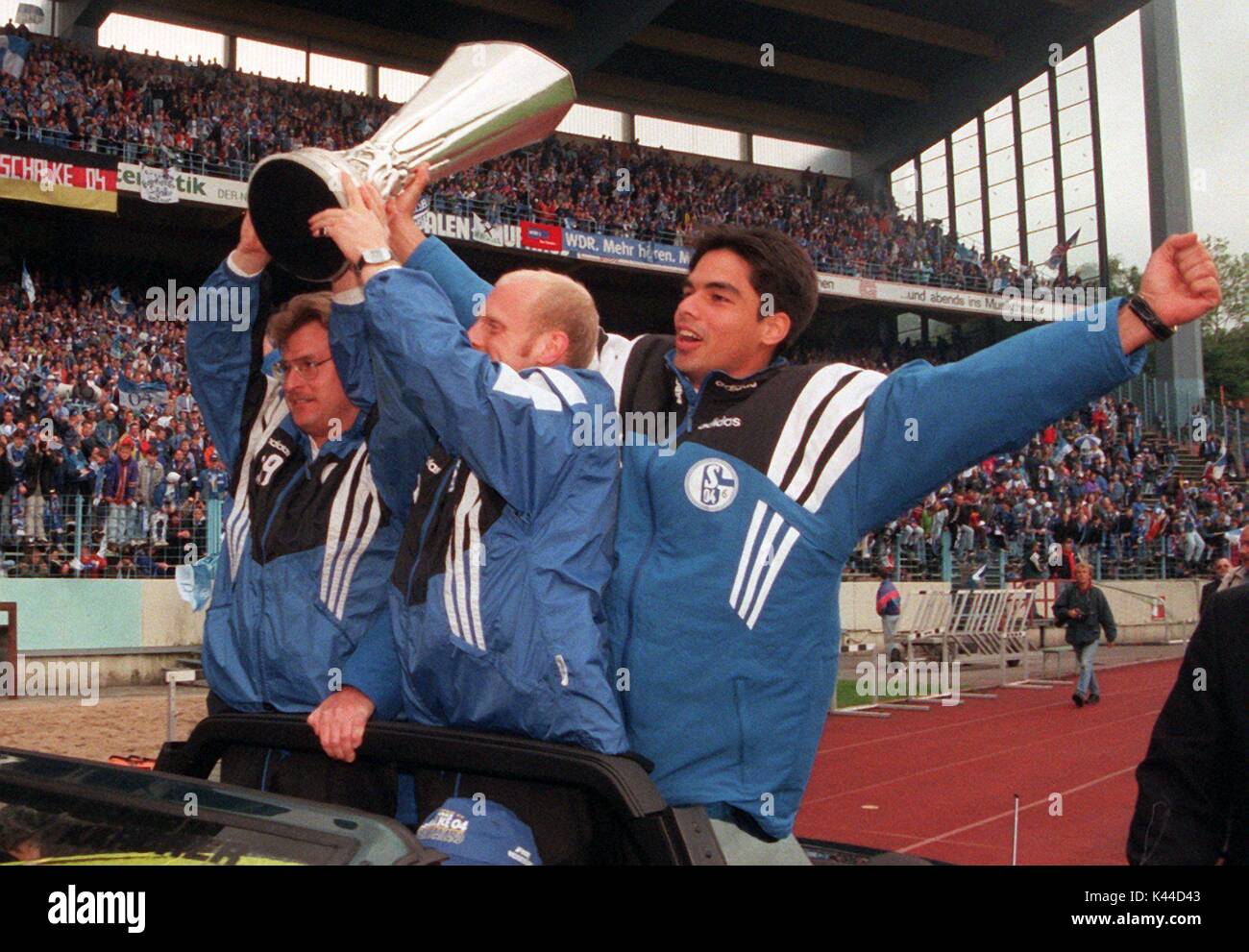 Scherer (L-R), Yves Eigenrauch and David Wagner of German Bundesliga ...