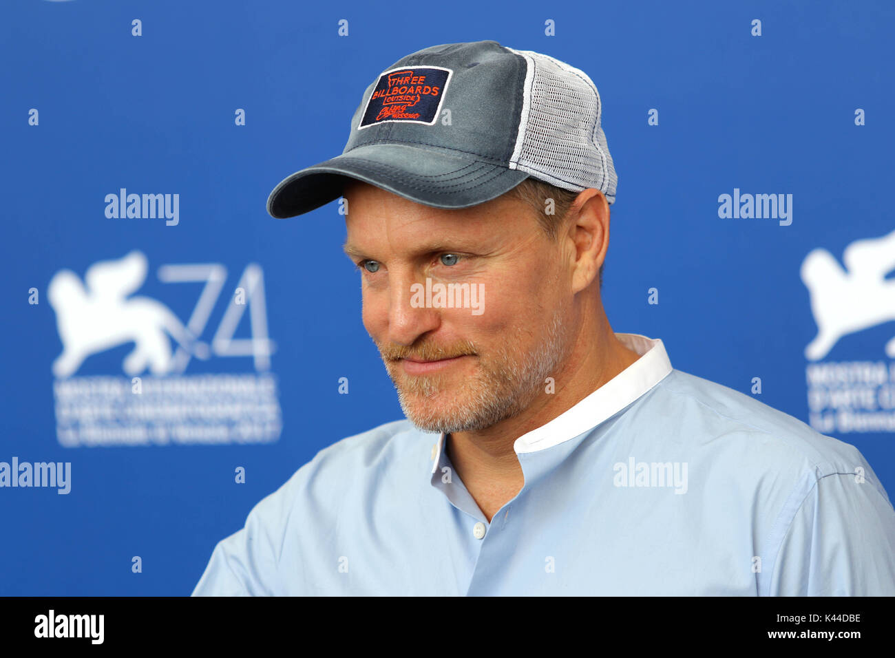 Europe, Italy, Lido di Venezia, 04 september, 2017 : the actor Woody Harrelson at the photocall of the movie  'Three Billboards Outside Ebbing, Missouri' . 74th Venice International Film Festival    Photo © Ottavia Da Re/Sintesi/Alamy Live News Stock Photo