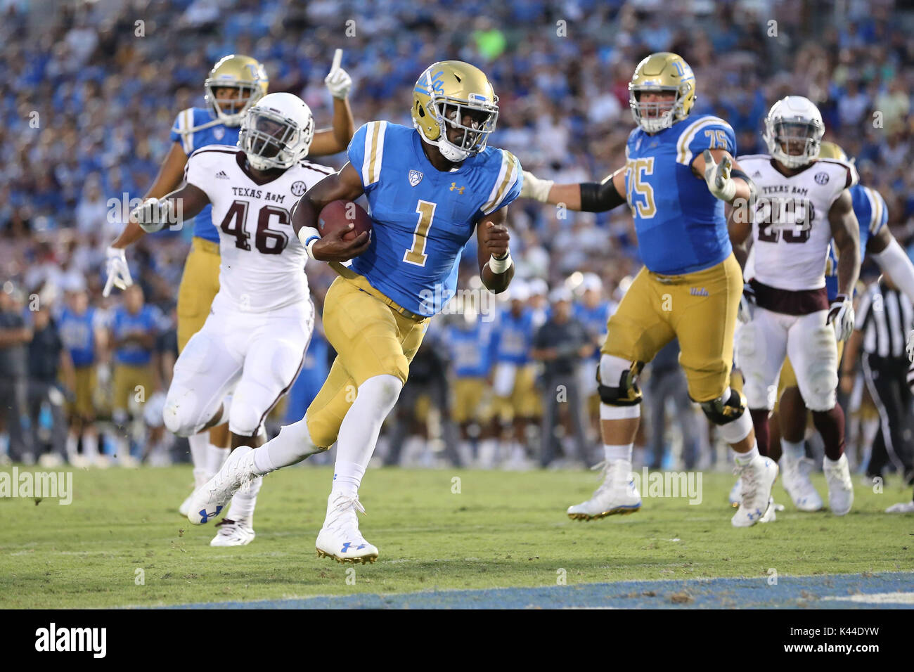 Pasadena, CA. 3rd Sep, 2017. The UCLA comeback continues as UCLA Bruins