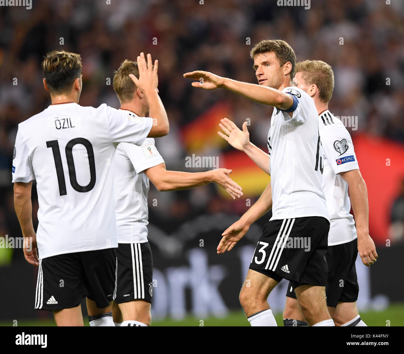 Stuttgart, Deutschland. 04th Sep, 2017. Jubel Mesut Oezil (Deutschland ...