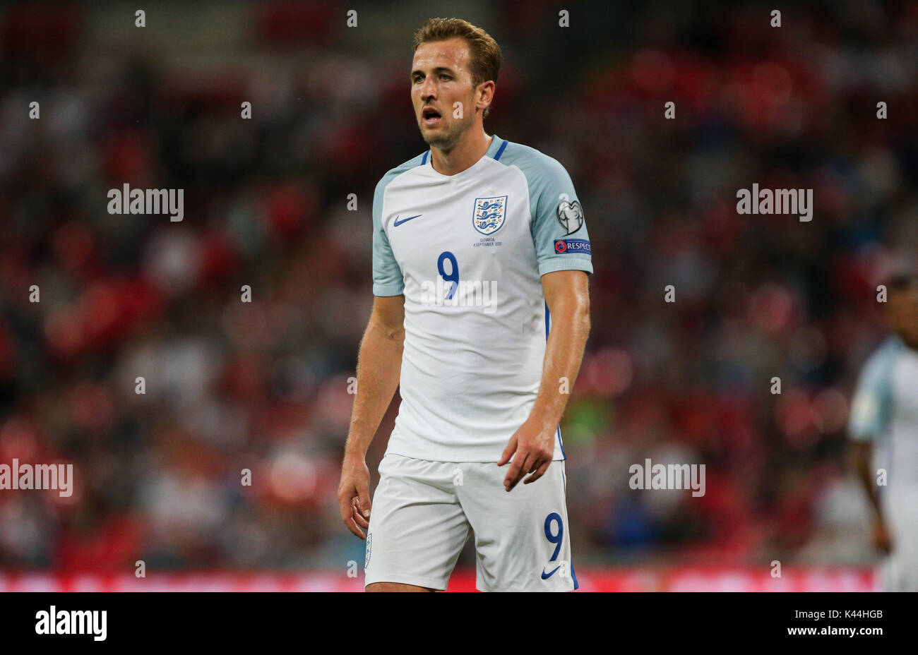 Harry Kane of England during the FIFA World Cup 2018 Qualifying Group F match between England and Slovakia at Wembley Stadium on September 4th 2017 in London, England. (Photo by Arron Gent/phcimages.com) Stock Photo