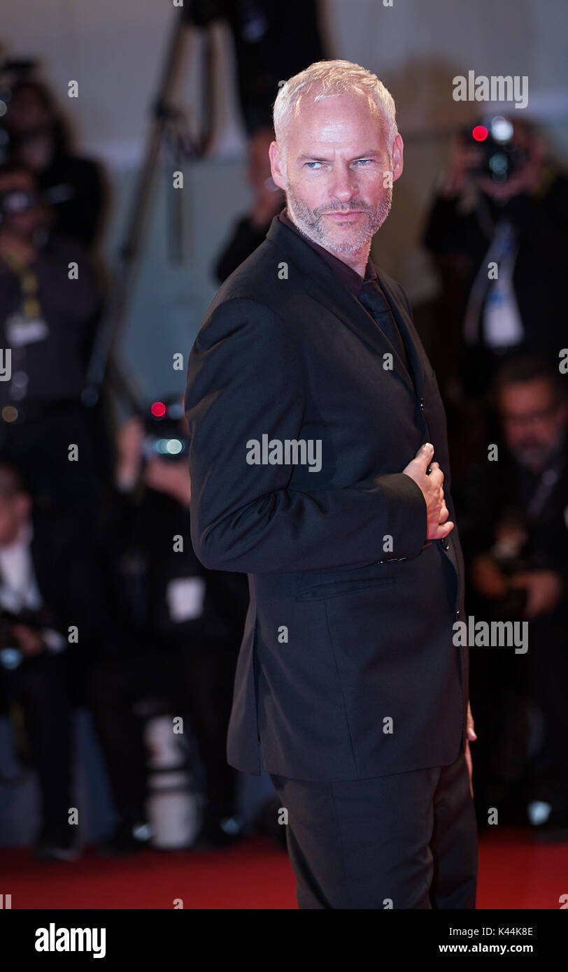 Venice, Italy. 4th Sep, 2017. Director Martin McDonagh attends the premiere of the movie 'Three Billboards Outside Ebbing, Missouri' at the 74th Venice Film Festival in Venice, Italy, Sept. 4, 2017. Credit: Jin Yu/Xinhua/Alamy Live News Stock Photo