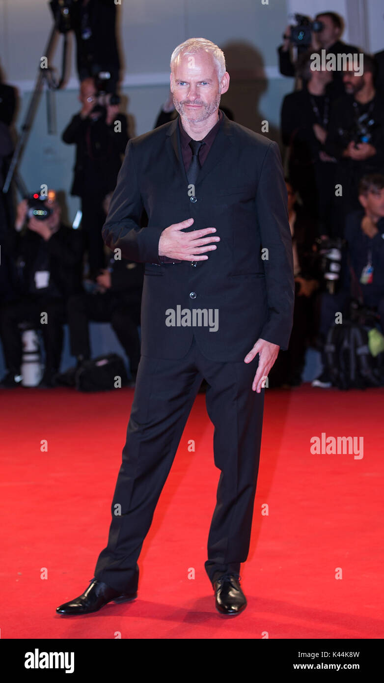 Venice, Italy. 4th Sep, 2017. Director Martin McDonagh attends the premiere of the movie 'Three Billboards Outside Ebbing, Missouri' at the 74th Venice Film Festival in Venice, Italy, Sept. 4, 2017. Credit: Jin Yu/Xinhua/Alamy Live News Stock Photo