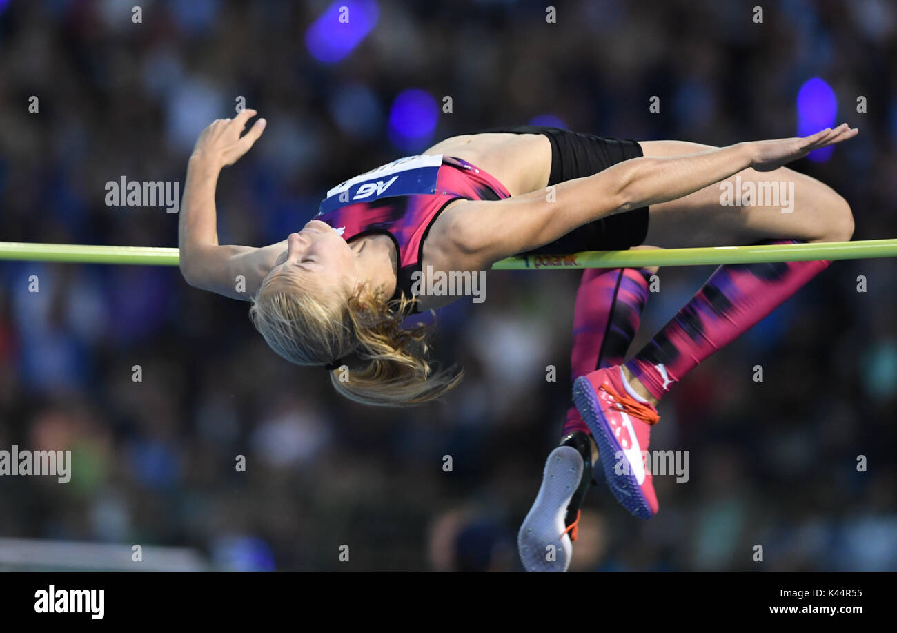 Michaela Hruba (CZE) places third in the women's high jump at 62 (1