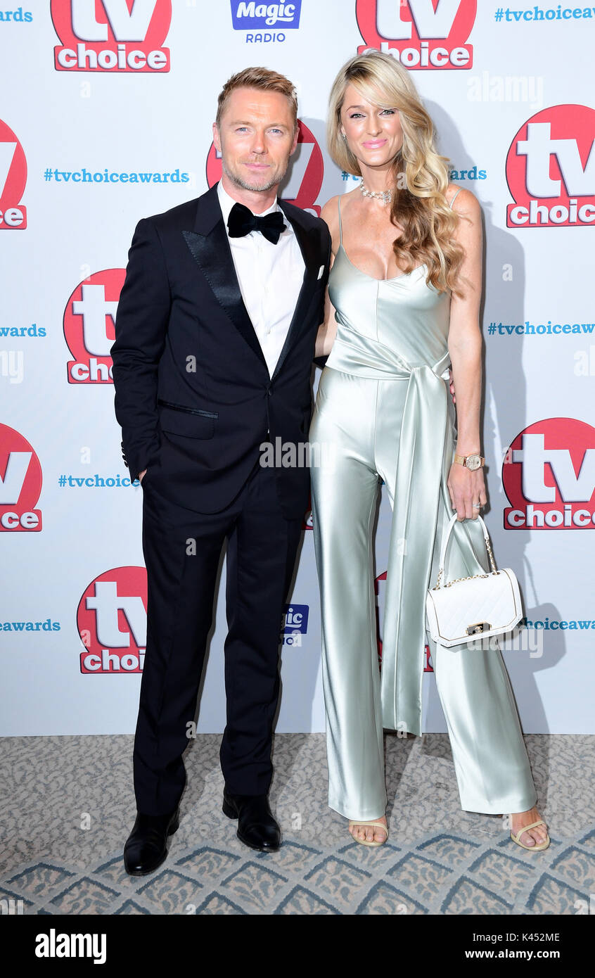 Ronan Keating and Storm Keating attending the TV Choice Awards 2017