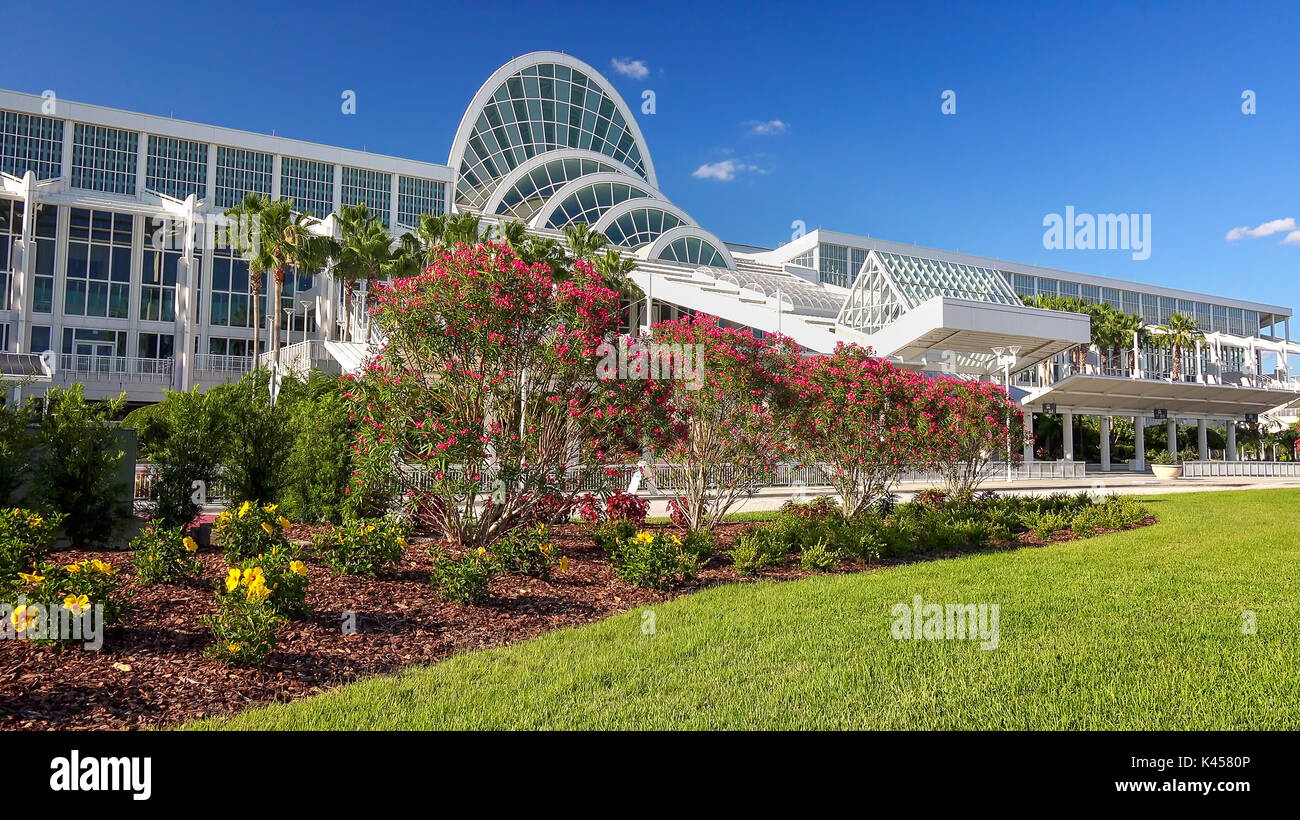 Exterior view of the Orange County Convention Center in Orlando, Florida Stock Photo