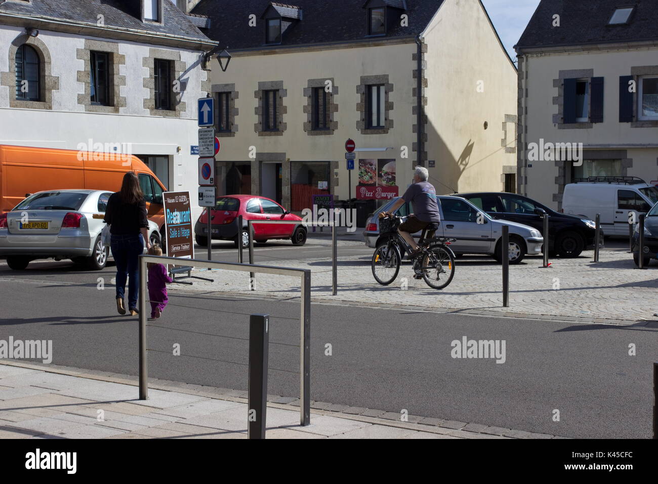 Local life in Nevez Brittany France Stock Photo
