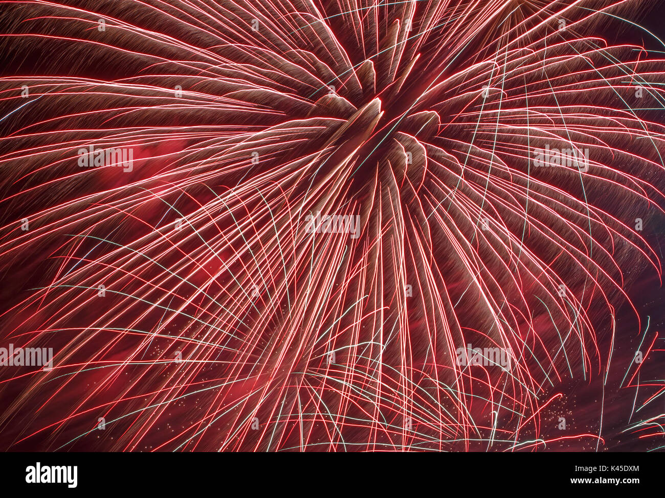 abstract holiday background: fireworks in night sky Stock Photo - Alamy