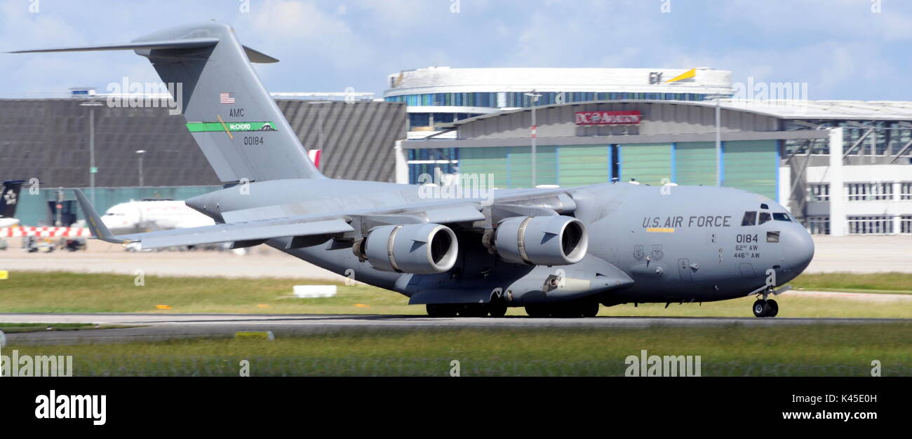 USAF US C17 Military Transport Aircraft Stock Photo