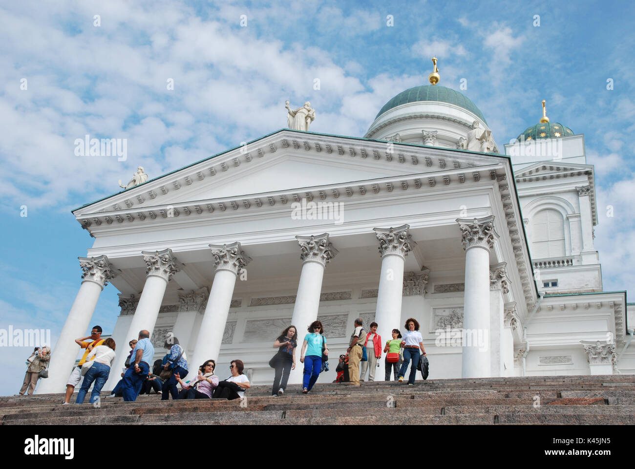 View of Helsinki Cathedral in Senate Square in the capital city of Helsinki Stock Photo