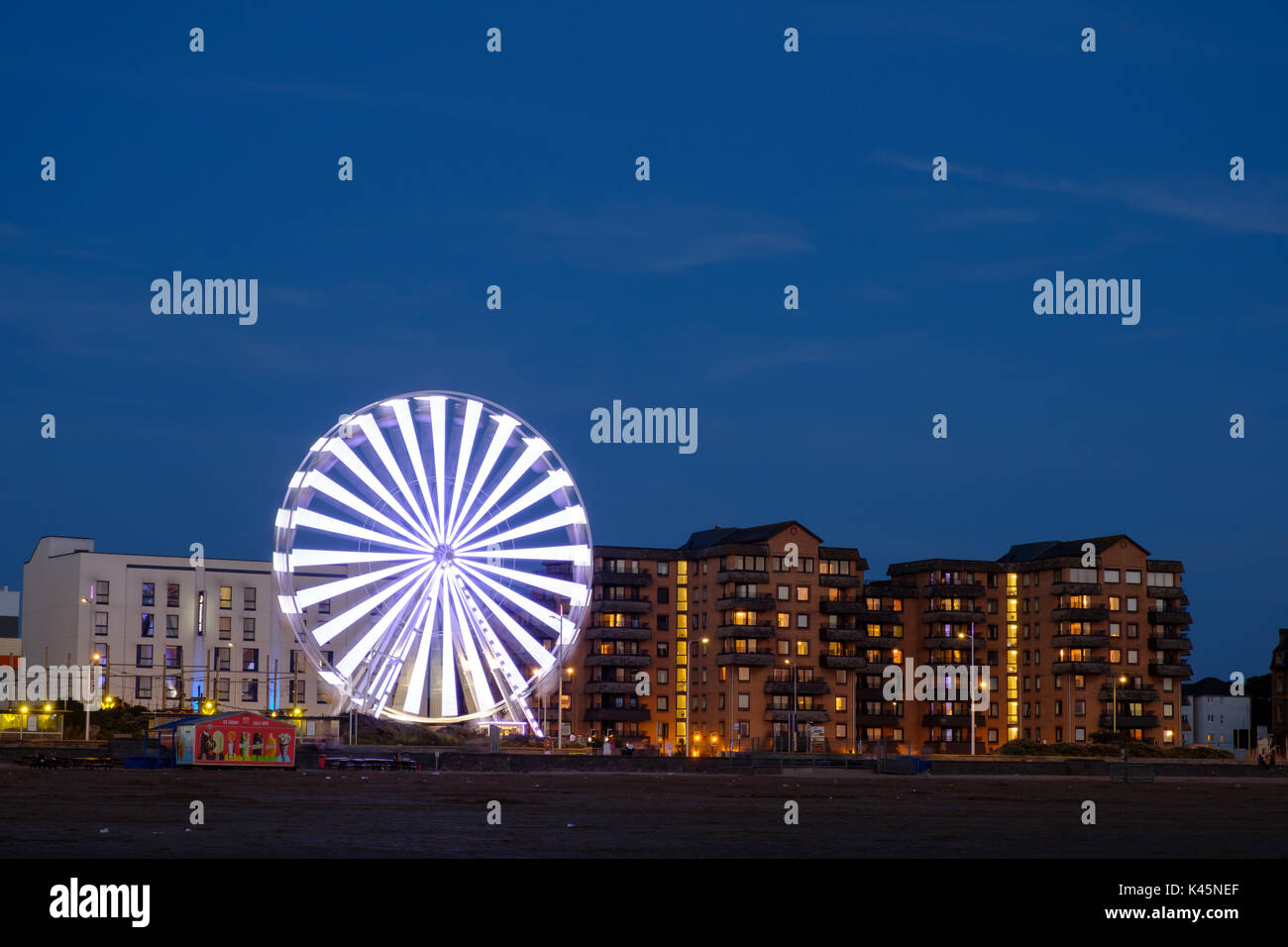 Ferris Wheel at Weston-Super-Mare Stock Photo