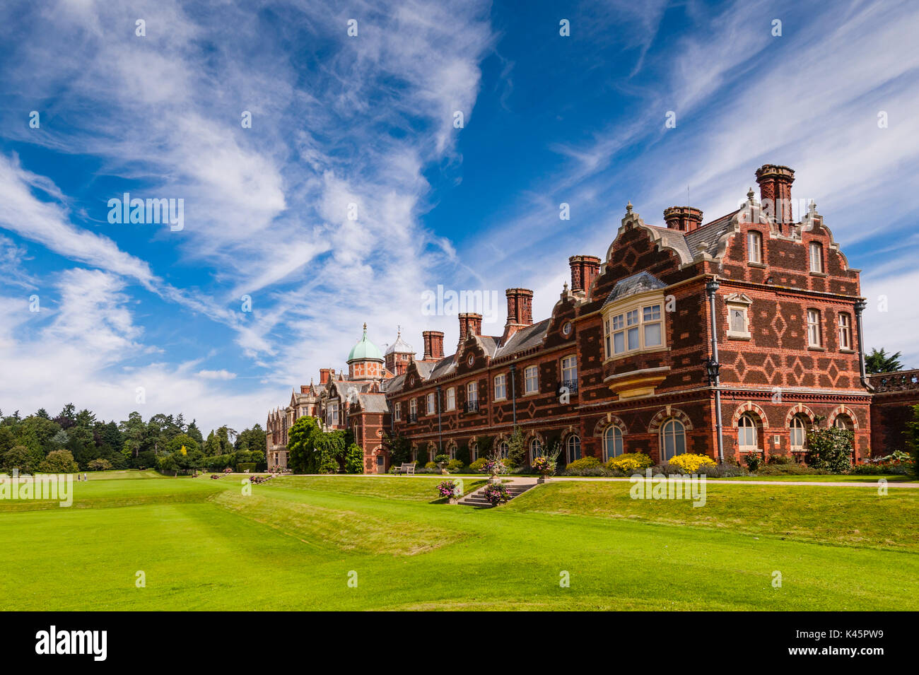 Sandringham House at Sandringham Estate in Norfolk , England , Britain