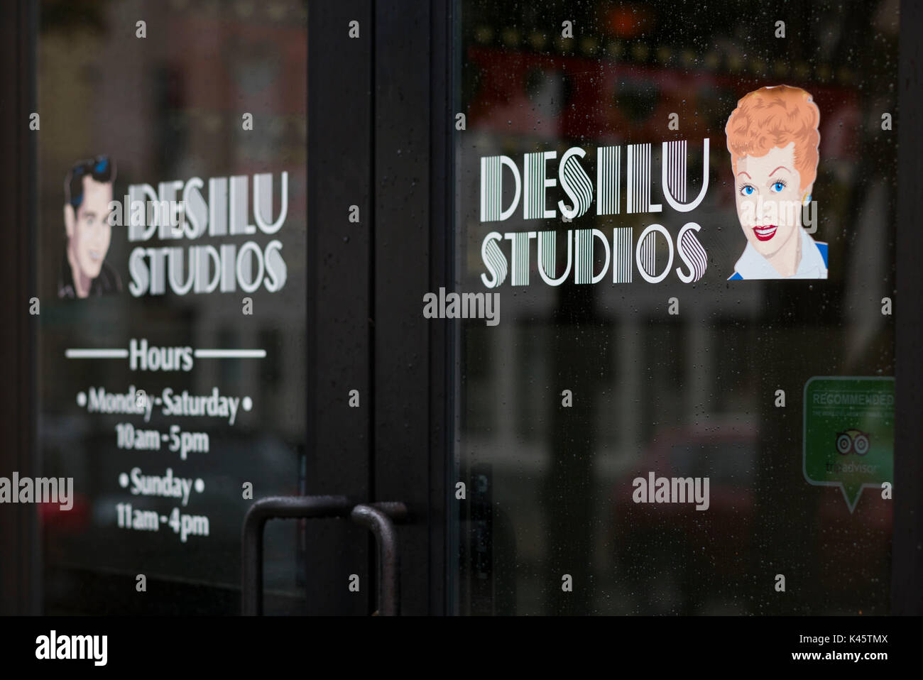 USA, New York, Western New York, Jamestown, Lucy-Desi Museum, dedicated to comedy star Lucille Ball of the 1950s-era TV show, I Love Lucy, exterior Stock Photo