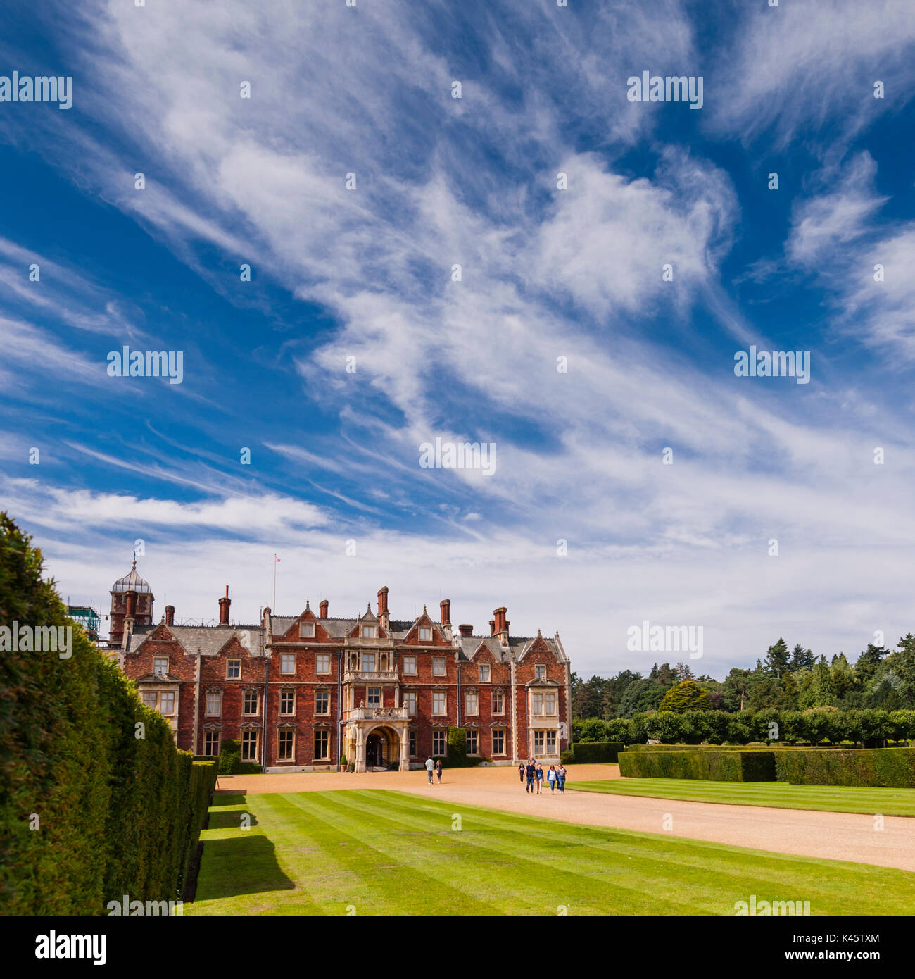 Sandringham House at Sandringham Estate in Norfolk , England , Britain