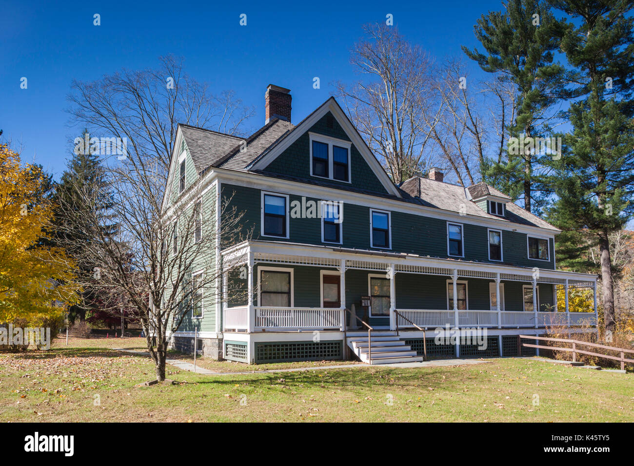 USA, Pennsylvania, Pocono Mountains, Lackawaxen, Zane Grey Museum, former home of famous wrtier of Westerns Stock Photo