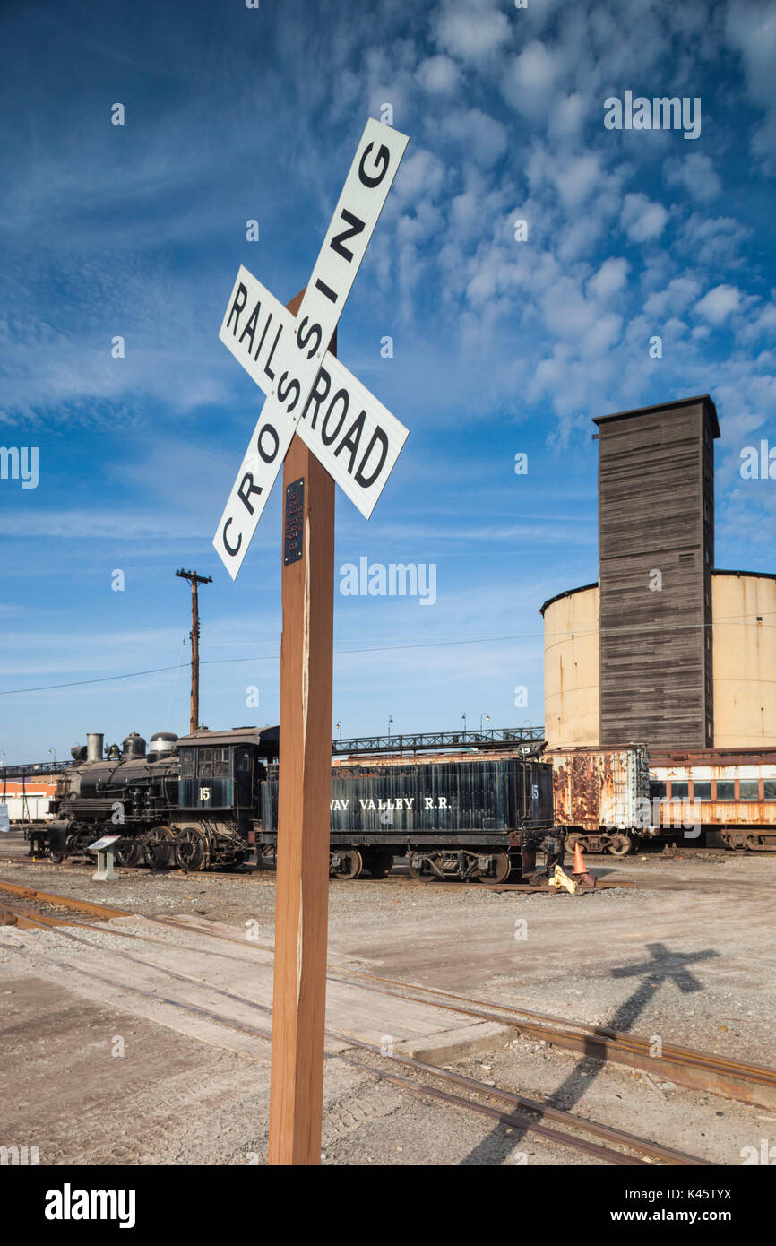 USA, Pennsylvania, Scranton,  Steamtown National Historic Site, steam-era locomotive Stock Photo