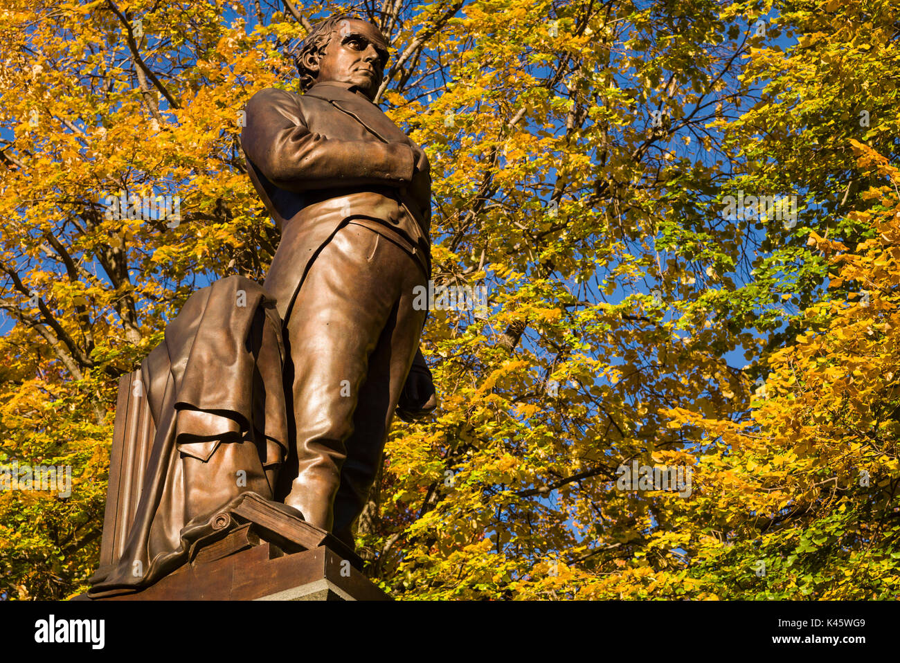 USA, New York, New York City, Central Park, monument to Daniel Webster Stock Photo