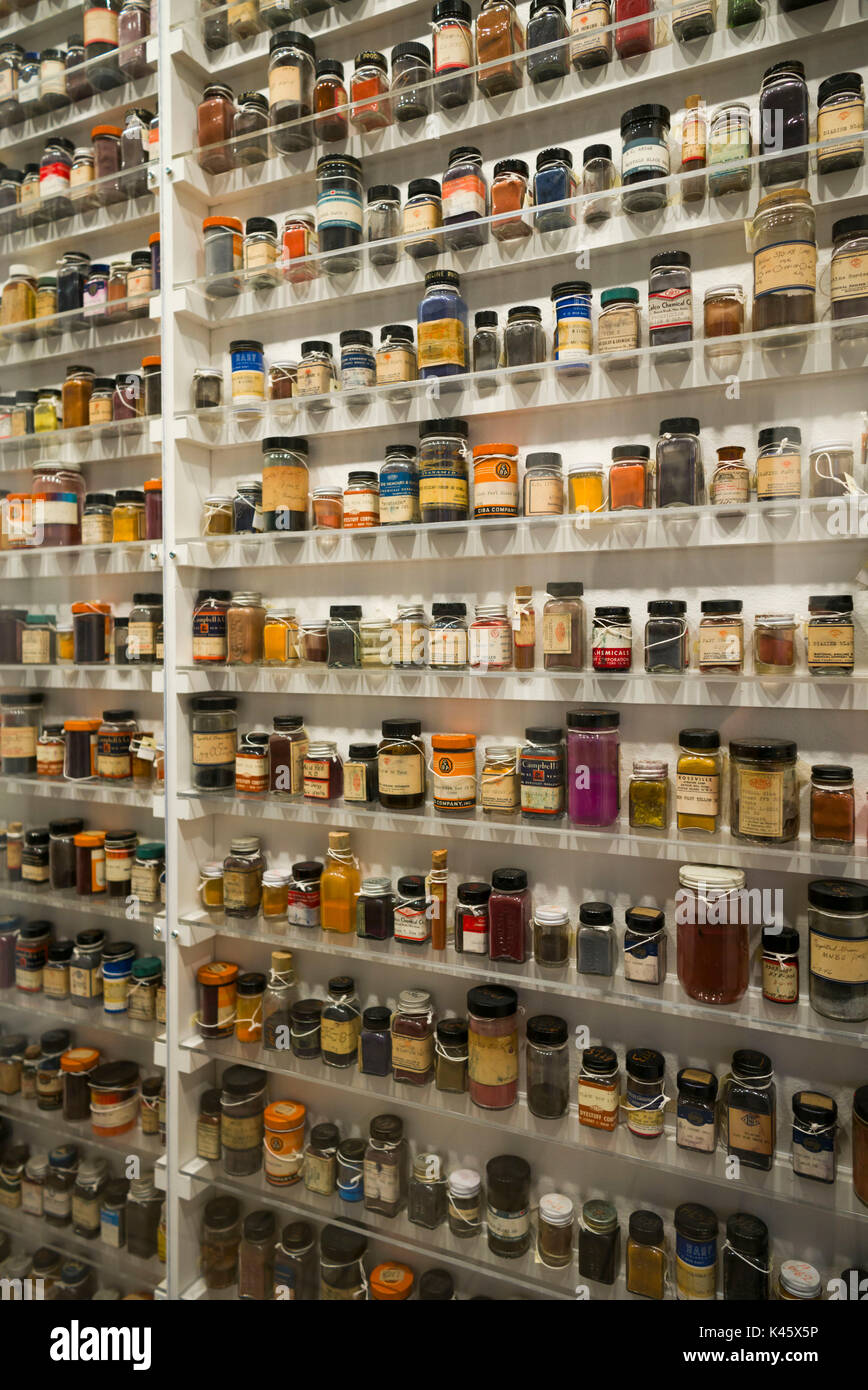 USA, New York, Finger Lakes Region, Rochester, George Eastman House and International Museum of Photography, photo chemicals Stock Photo