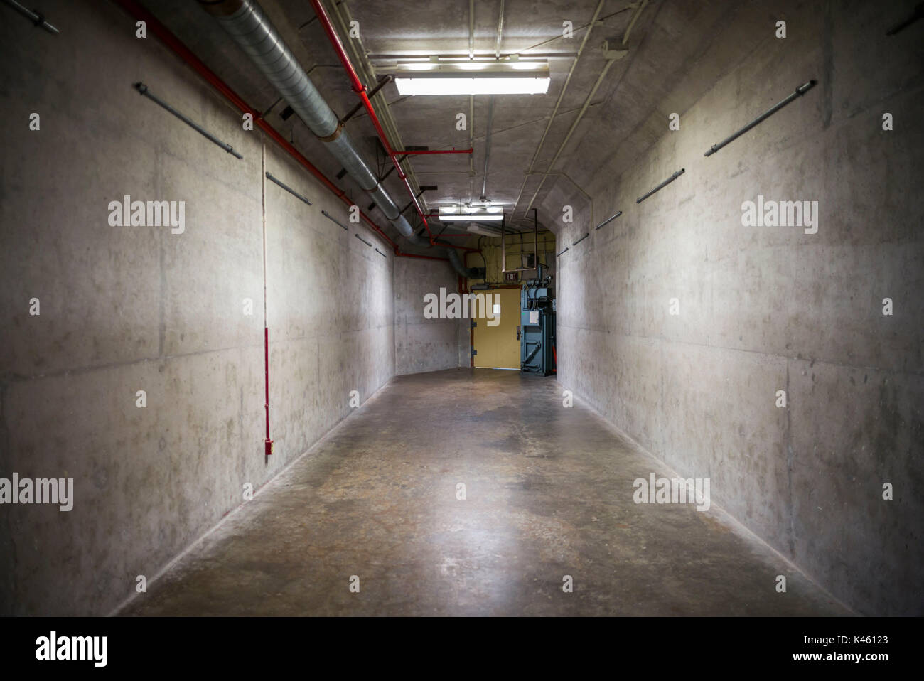 Canada, Ontario, Carp, The Diefenbunker, Canadian Cold War Museum in underground bunker, bunker passageway Stock Photo