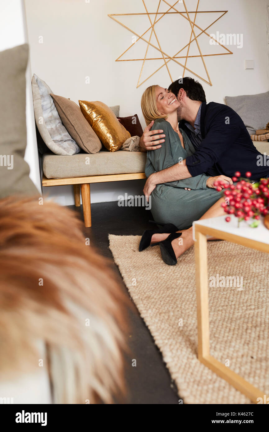 Young couple sit in home hi-res stock photography and images - Alamy