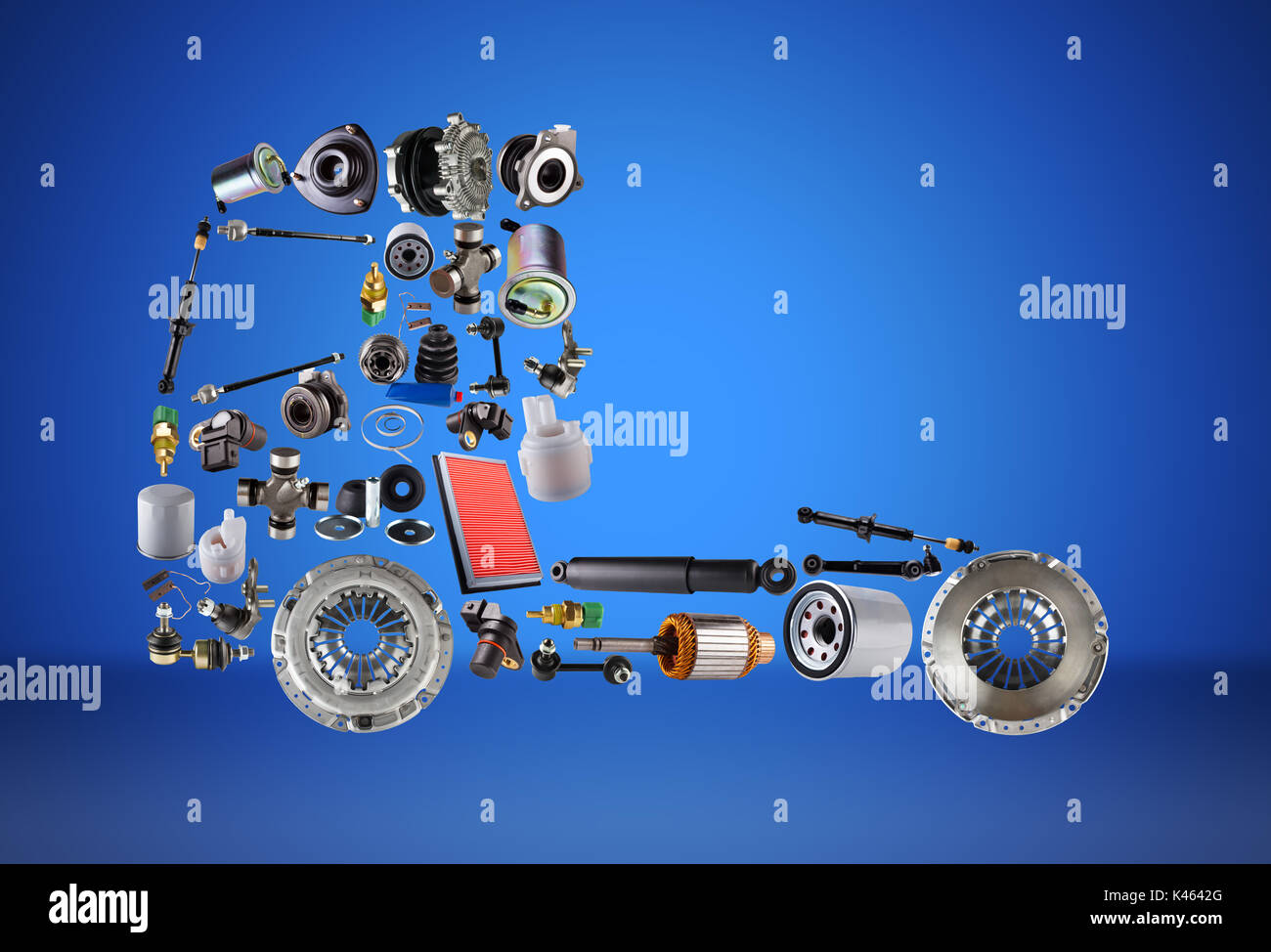 Images truck assembled from new spare parts. Cargo shop Stock Photo - Alamy