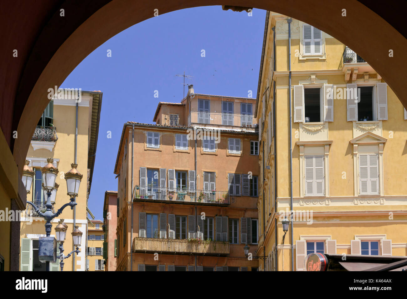 Old town houses, Nice, France Stock Photo