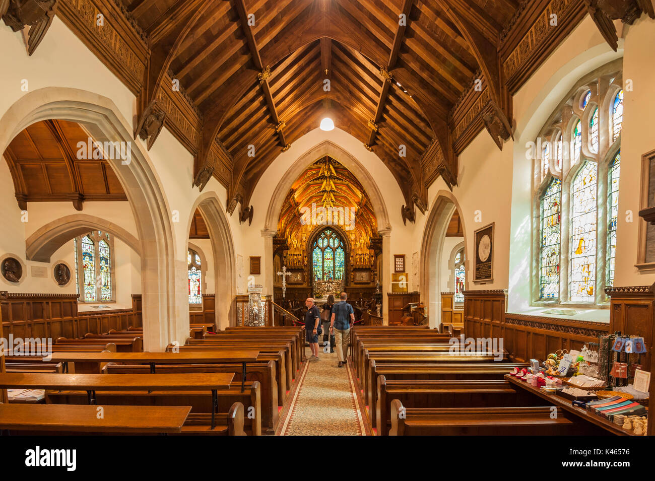 Inside St. Mary Magdalene Church at Sandringham in Norfolk , England , Britain , Uk Stock Photo