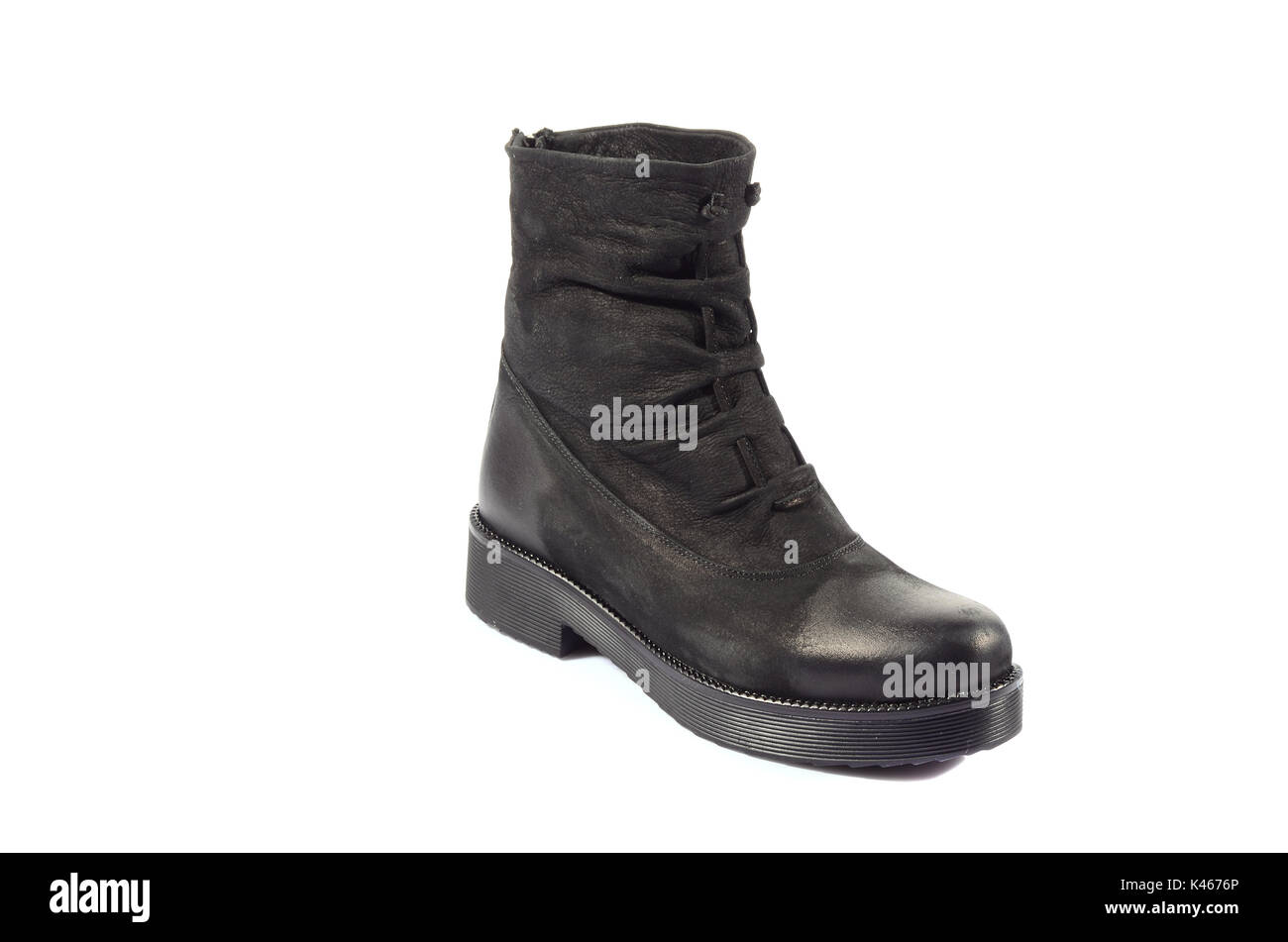 Pair of new hiking boots isolated on white background Stock Photo - Alamy