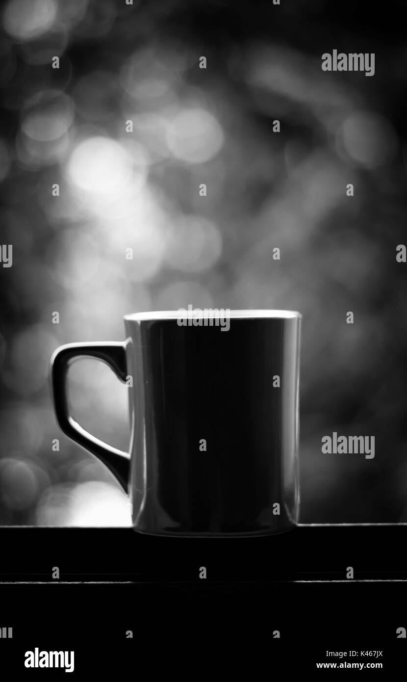 Coffee cup black and white Stock Photo Alamy