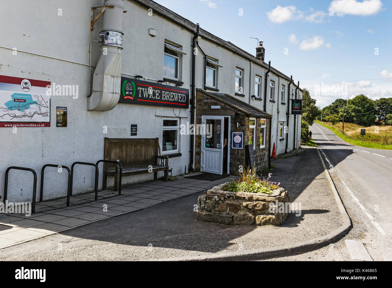 Twice Brewed Inn on the Military Road in Northumberland, UK Stock Photo
