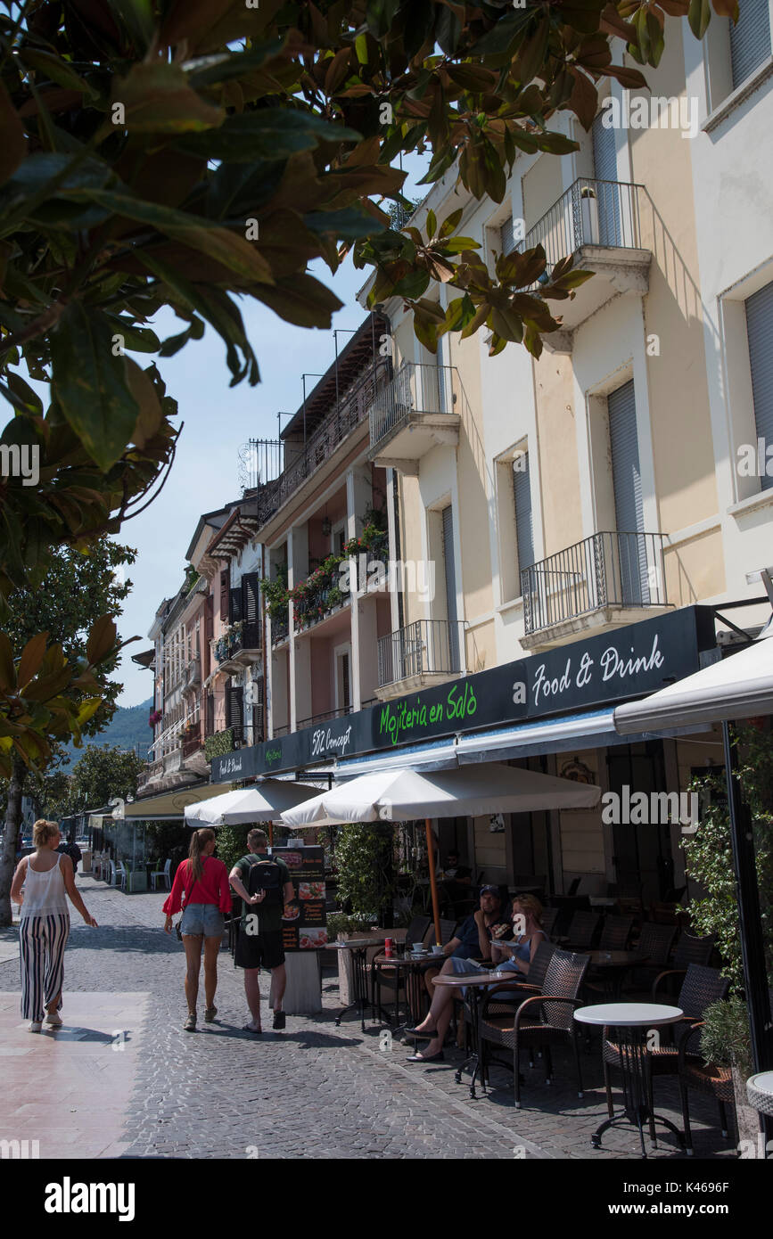 Salo, a town on the shore of Lake Garda, Italy Stock Photo