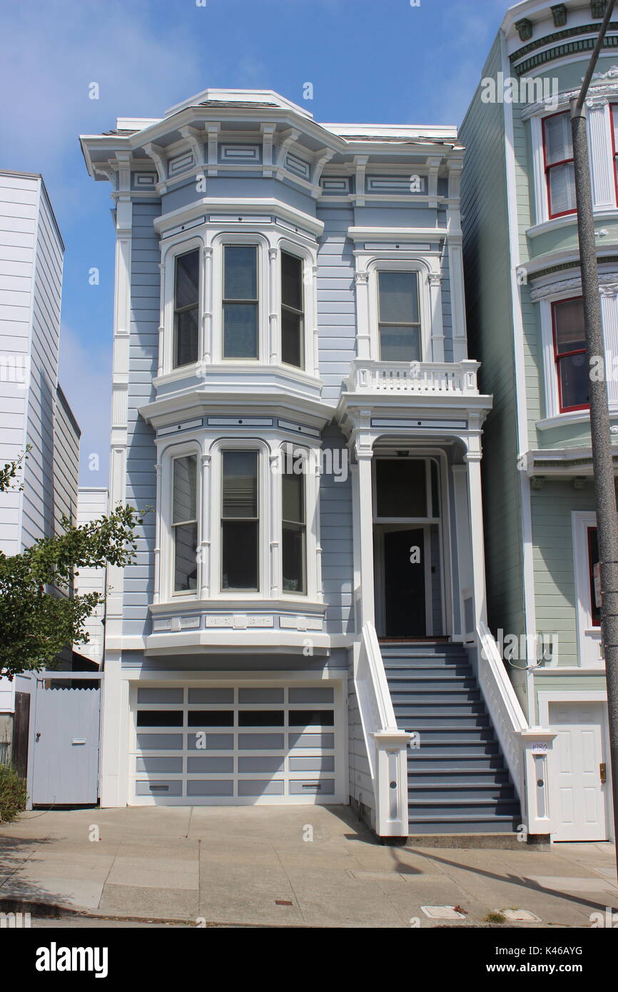 Italianate House built ca. 1880, Western Addition, San Francisco, California Stock Photo