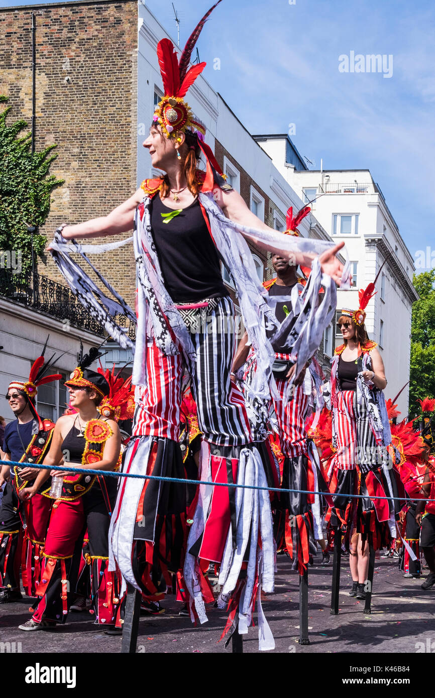 Notting Hill Carnival is an annual event that has taken place in London since 1966 on the streets of Notting Hill, London, England, U.K. Stock Photo