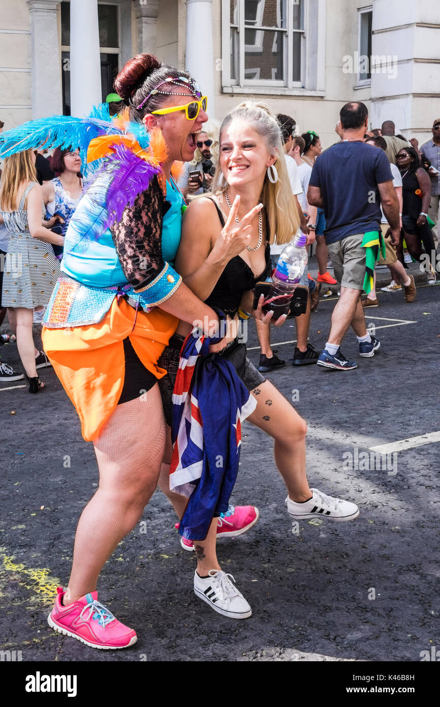 Notting Hill Carnival is an annual event that has taken place in London since 1966 on the streets of Notting Hill, London, England, U.K. Stock Photo