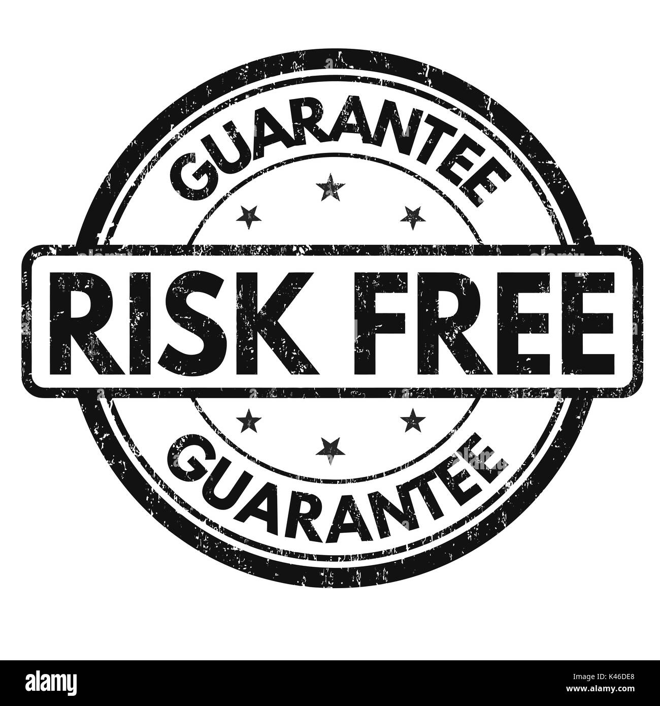 Risk free grunge rubber stamp on white background, vector illustration Stock Vector